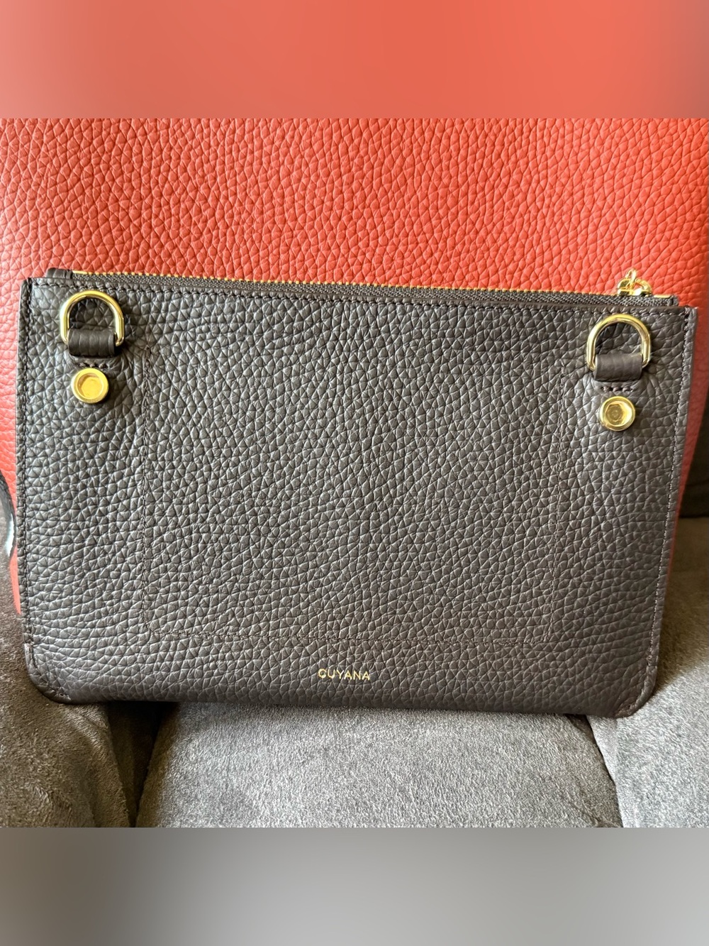 NWOT Handpainted Cuyana Small System Zipper Tote in Rioja + System Zip Pouch - Picture 14 of 16